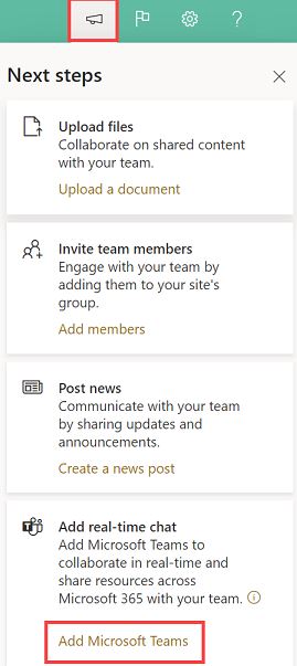 Add Microsoft Teams Real time Chat