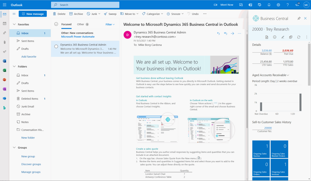 outlook refreshed email