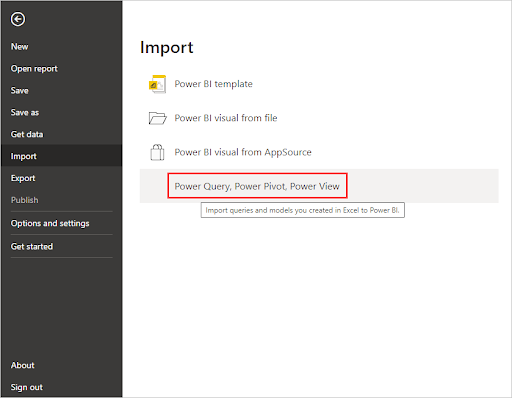 Power-BI-Import-power-query-power-pivot-power-view