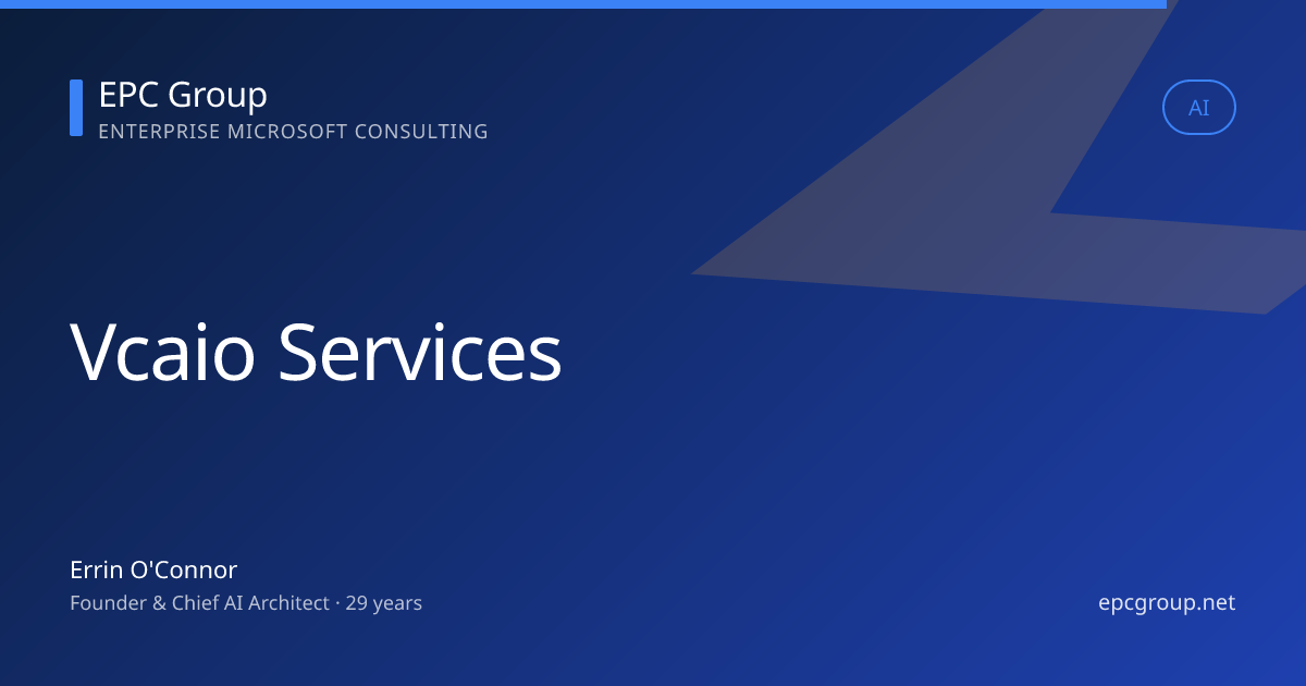 Virtual Chief AI Officer (vCAIO) Services: Fractional AI Leadership for the Enterprise (2026) - EPC Group enterprise consulting