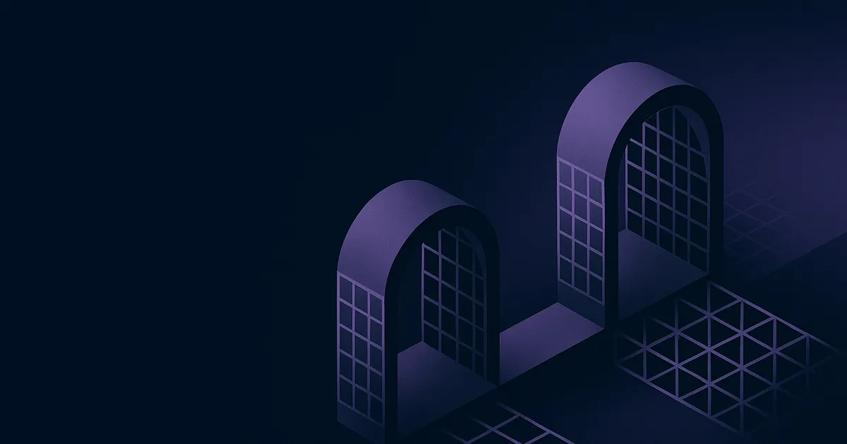 Abstract editorial illustration representing Cross-Tenant SharePoint and OneDrive Migration: What Microsoft's Native Path Does and Doesn't Cover.