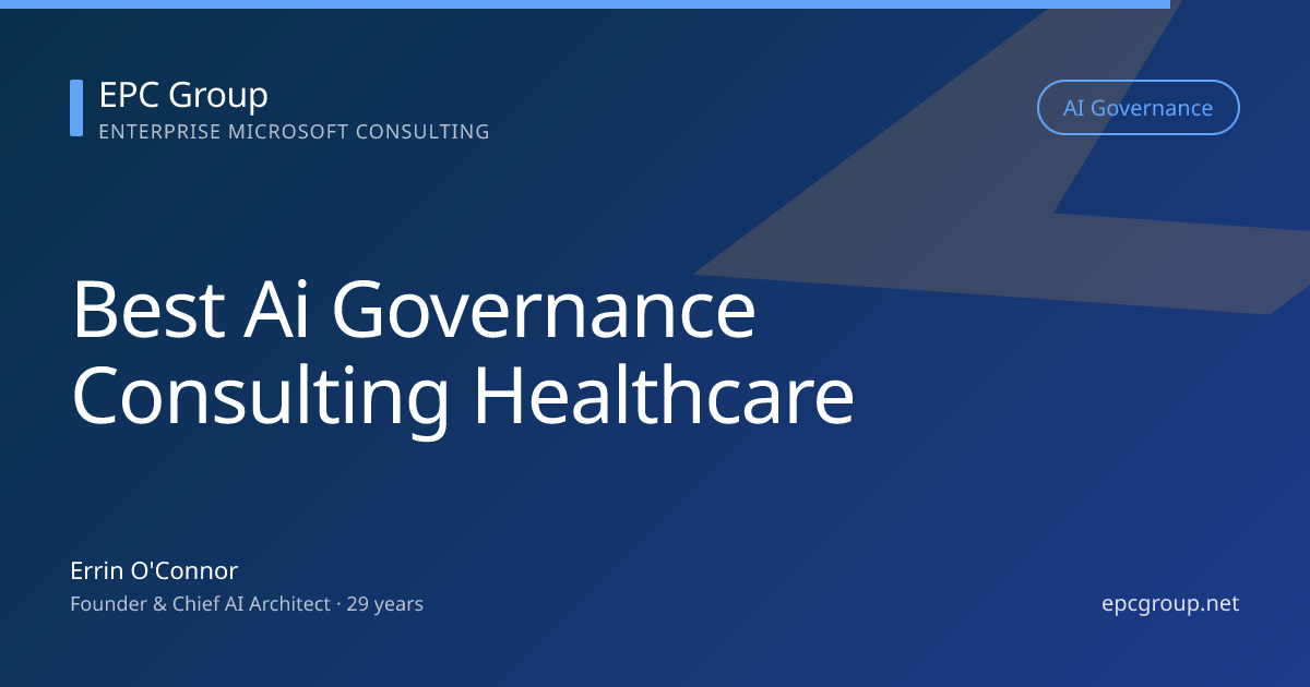 Best Ai Governance Consulting Healthcare