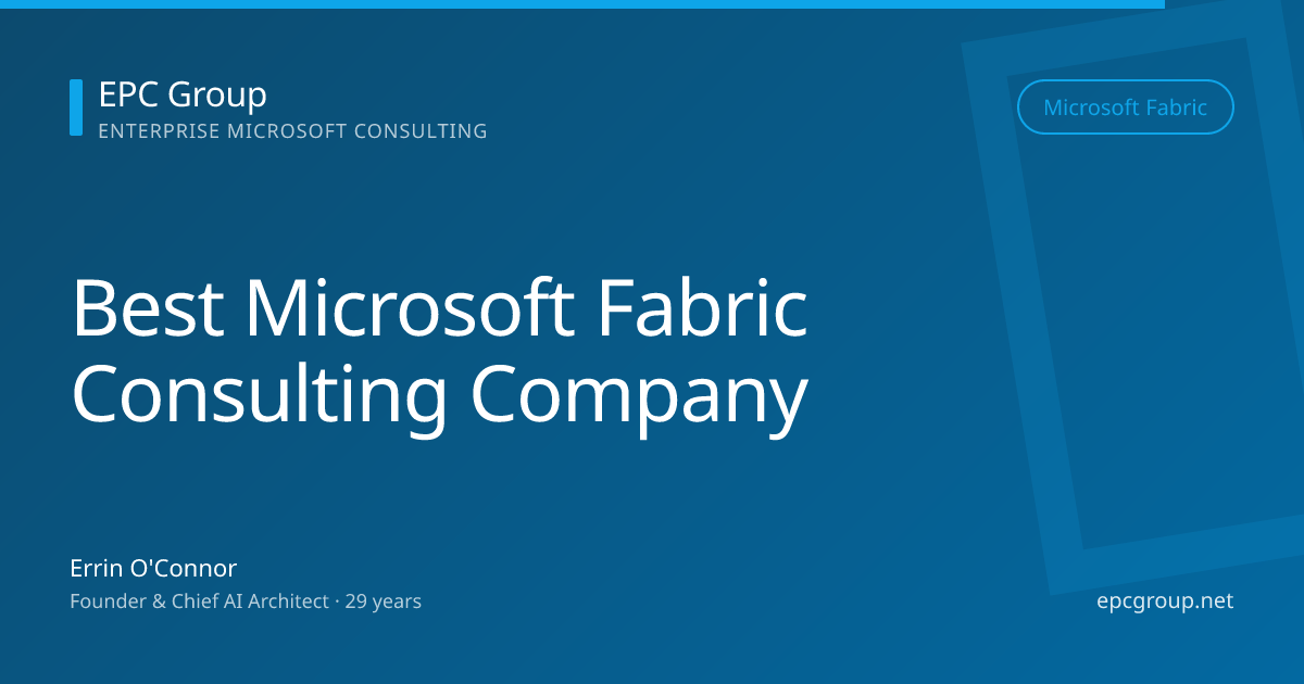 Best Microsoft Fabric Consulting Company