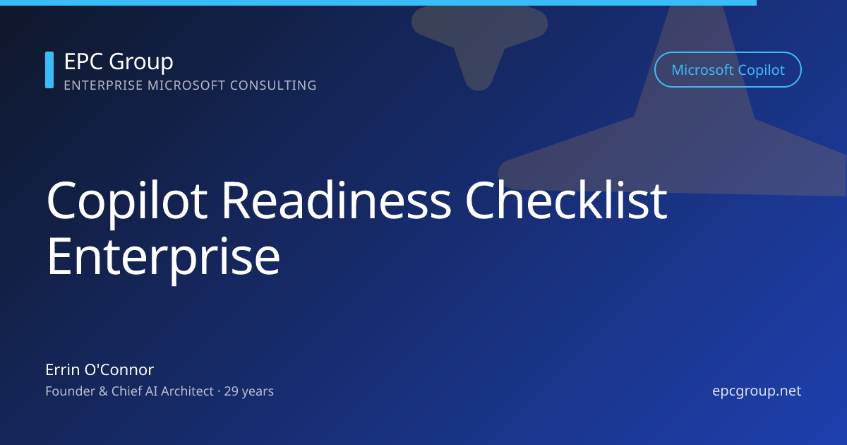 Copilot Readiness: 47 Questions Before Go-Live