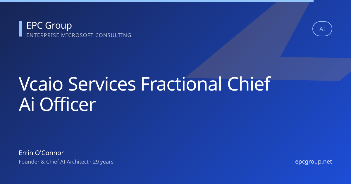 Vcaio Services Fractional Chief Ai Officer