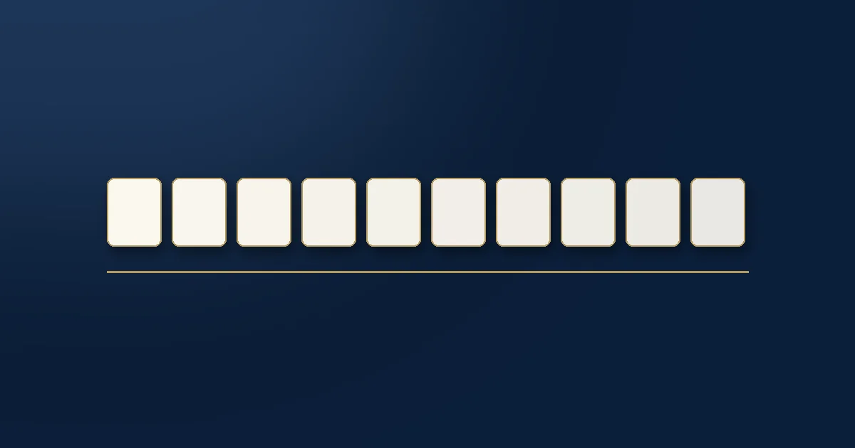 Ten ivory plates in a row above a single gold rule on a dark navy field — the recognition ledger graphic for the EPC Group Evidence Center.