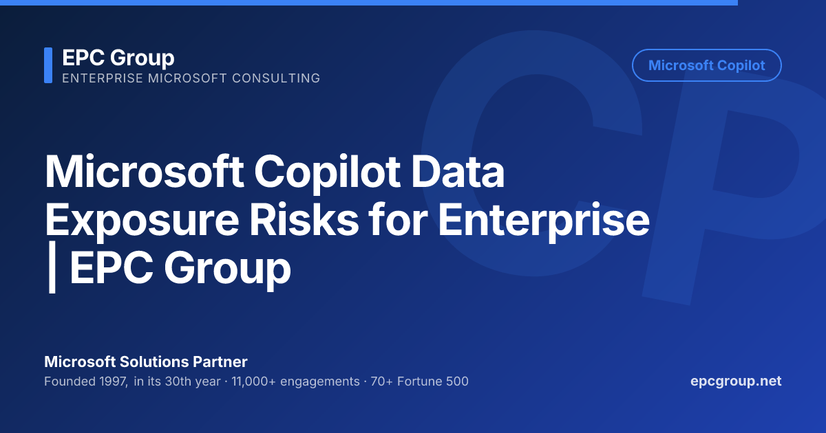 Microsoft Copilot Data Exposure Risks for | EPC Group
