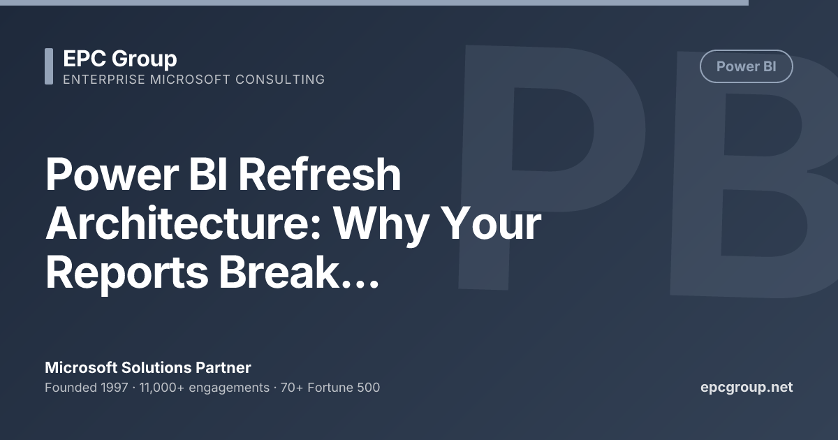 Power BI Refresh Architecture | EPC Group