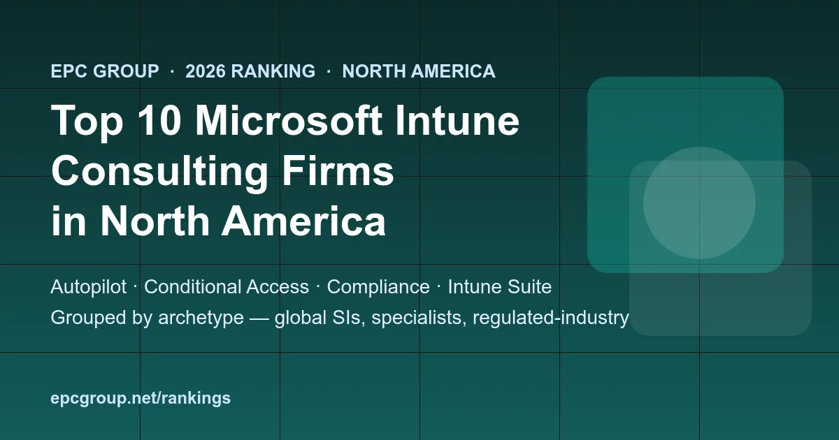 Top 10 Microsoft Intune Consulting Firms in North America (2026)