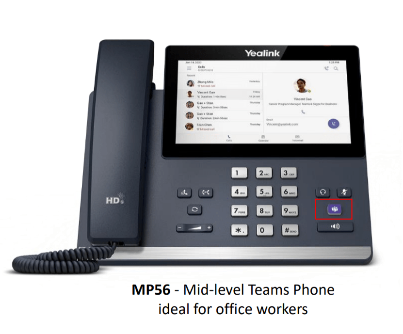 Yealink MP Microsoft Teams enabled IP Phone