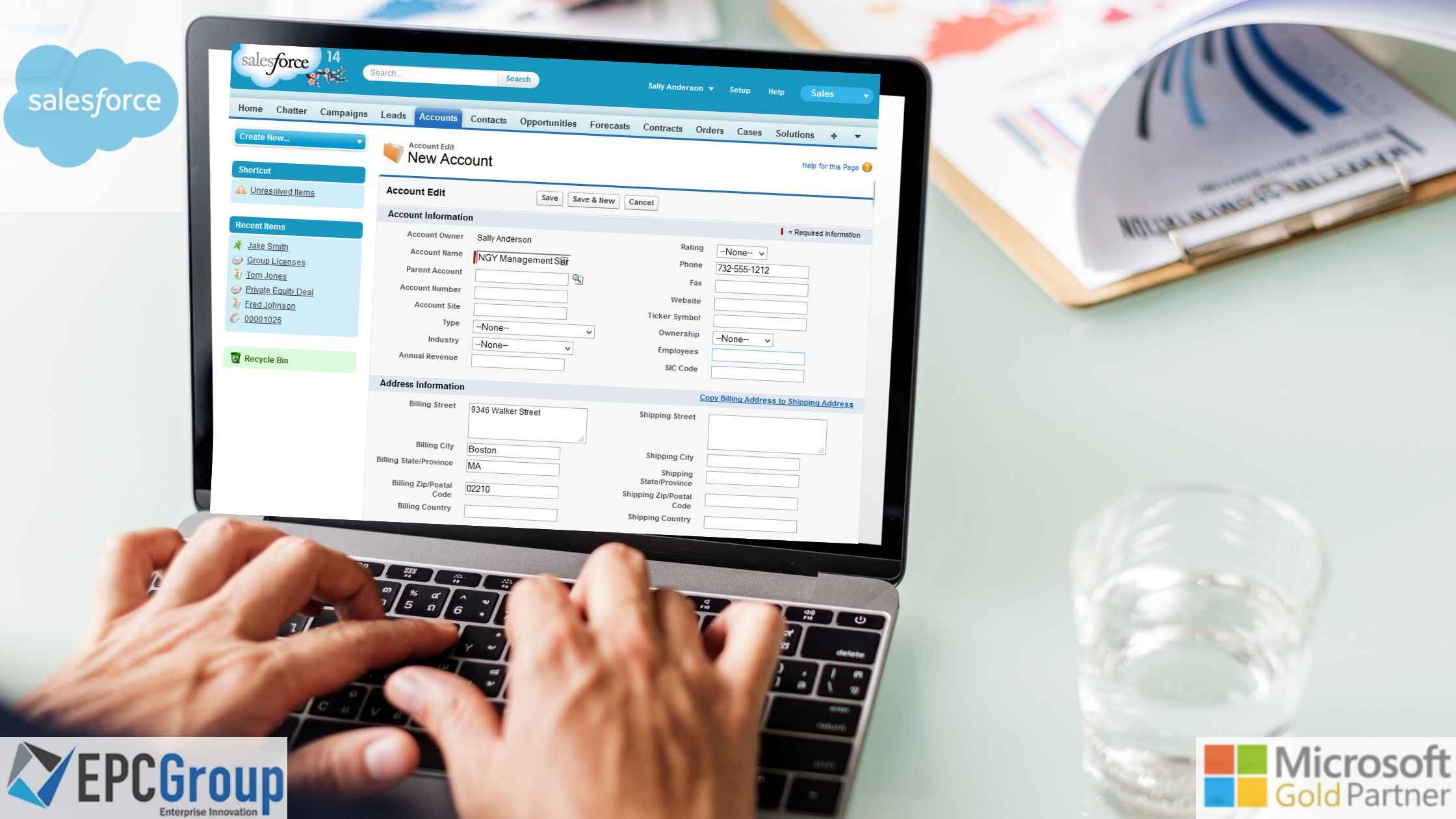 Manage Account Planning in Salesforce with the help of the Accounts Page